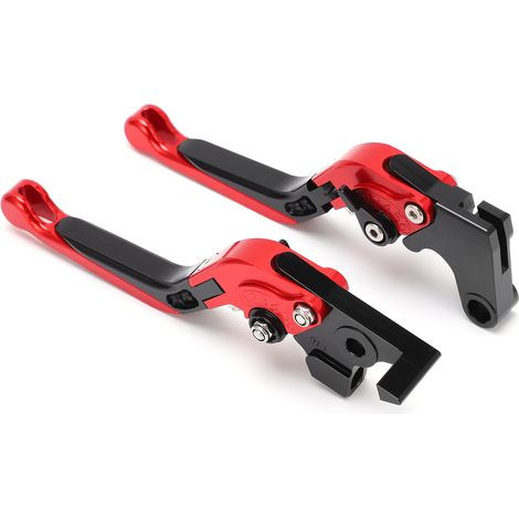 2 leviers de frein et d'embrayage réglables en alliage d'aluminium CNC pour moto YAMAHA XJ6 DIVERSION 2009-2015 (rouge) (1/5)