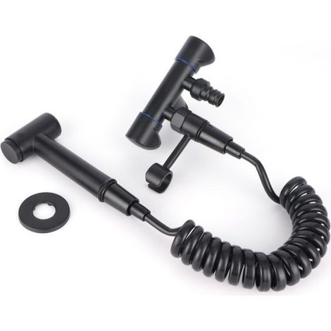 Ensemble pulvérisateur bidet G1/2 couches - Main haute pression noir (1/4)