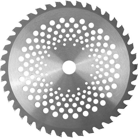 Lame de Débroussailleuse Lames de Scie à Bois de 40 dents 1'' Diamètre de l'alésage 10'' Lames à Pointe en Carbure pour l'herbe de Jardin 1,5 x 255 x 25,4mm (1/4)