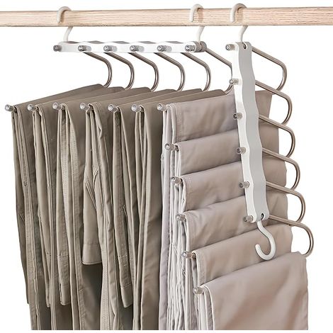Cintre Pantalon, Gain De Place, Porte Pantalon Coulissant, Ceintres, Cintre Rangement Pantalon (1/5)