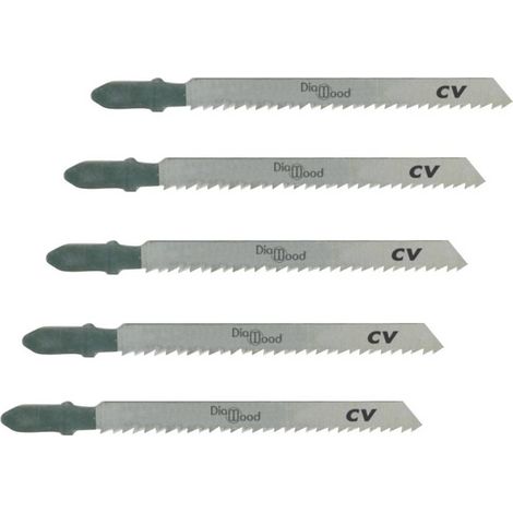 5 Lames Scie Sauteuse Universelle CV Lu. 75 x 2,5 mm TPI - Affûtée Dépoulliée - Pour Coupe Fine de Bois/PVC - Diamwood