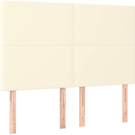 Maison Exclusive - Cabecero de cama color crema 144x5x118/128 cm (1/5)