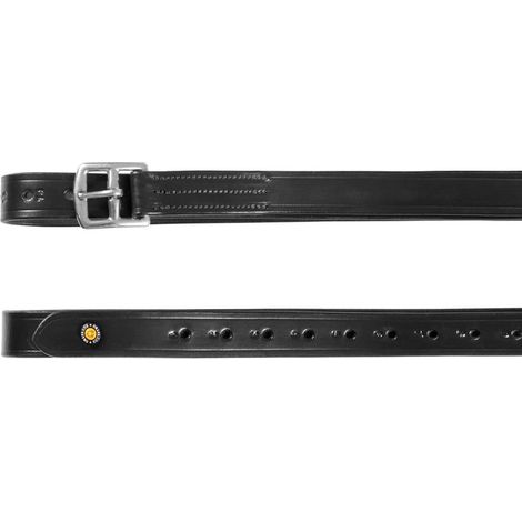 125 CM, Nero: Staffili inglesi in pelle con fori numerati e fibbie in acciaio inox (1/5)