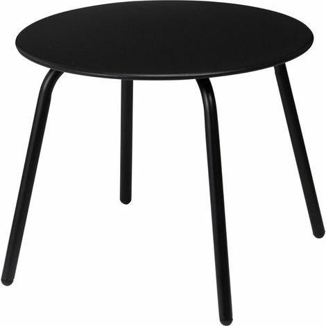 Tavolino laterale in metallo nero 50xh40 cm (1/3)