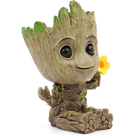Maceta de Groot – Portalápices de Guardianes de la Galaxia, decoración de escritorio, maceta con orificio de drenaje (1/5)