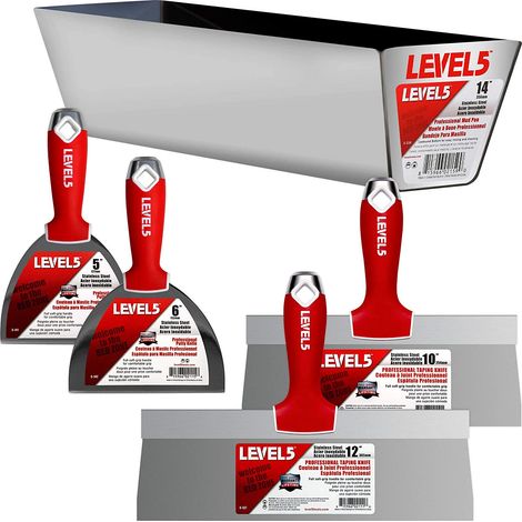 LEVEL5 Set Spachtelwerkzeuge Trockenbauarbeiten Finish 5-600 (1/5)