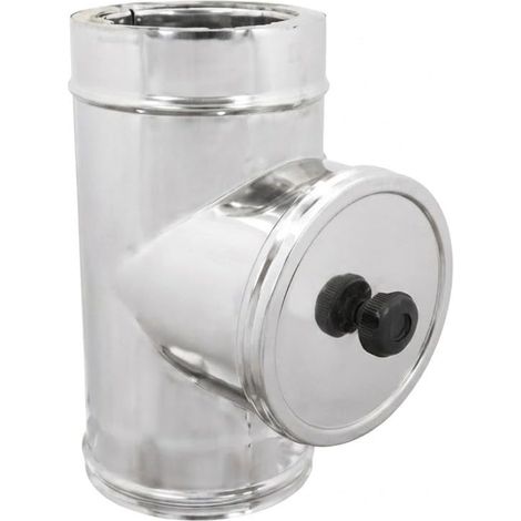 MAKA Modulo Ispezione Canna Fumaria Doppia Parete Aria Inox Inox Ø 200 mm (esterno 250) (1/5)