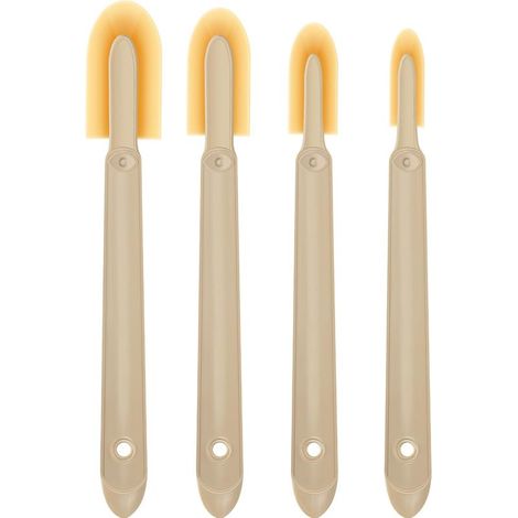 Kit de 4 embouts de finition pour joints en silicone et caoutchouc – Applicateur avec poignée ergonomique en ABS – Idéal pour briques, plinthes, cuisines et salles de bain (1/5)