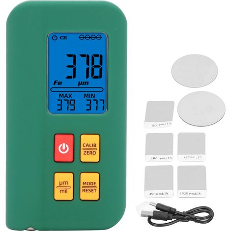 Medidor de espesor de revestimiento, herramienta de medición digital de alta precisión de 0 a 1500 μm (1/5)