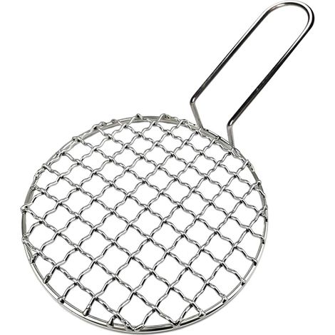 Filiyano-Grille de barbecue ronde en métal de 18 cm, en acier inoxydable, réutilisable (1/4)