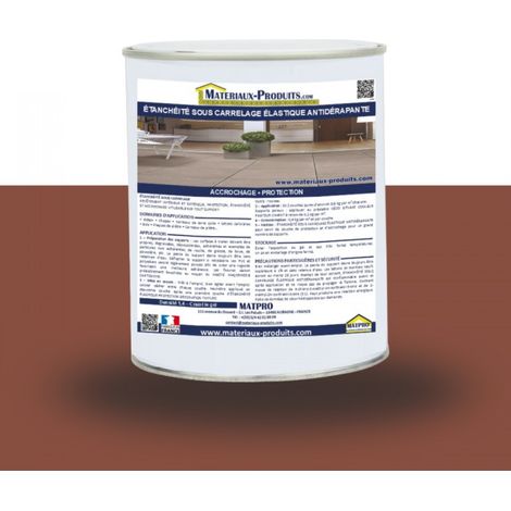 Étanchéité sous carrelage élastique antidérapante - 6 Kg Rouge Tuile - MATPRO (1/3)