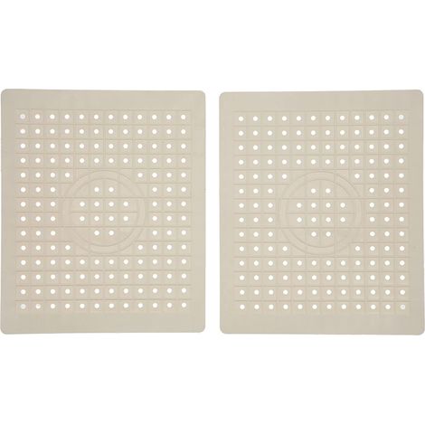 Rubber Dish Drainer, 25 x 30 cm Kitchen Sink Base, 2 Pieces Non-Slip Protective Liners for Sink Mat Kitchen Sink Mat (1/5)