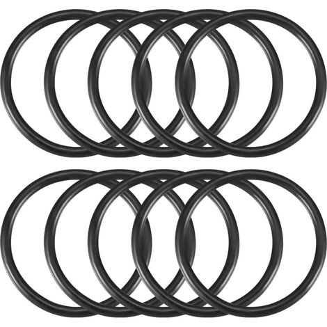 10 x Black Rubber O-Rings, Outer Diameter 55mm/Inner Diameter 45mm/Thread Diameter 5mm, Flexible and Durable. (1/5)