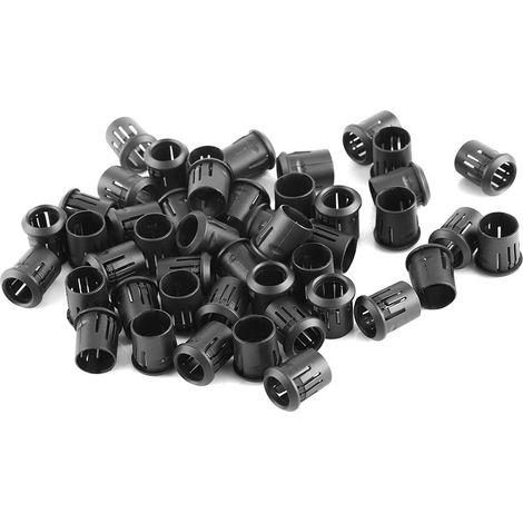 Support de lampe LED 10 mm, lot de 50, avec clip de fixation en nylon noir. (1/5)