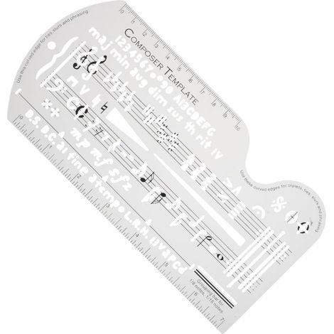 Gabarit de notation musicale en plastique avec positionnement (1/5)