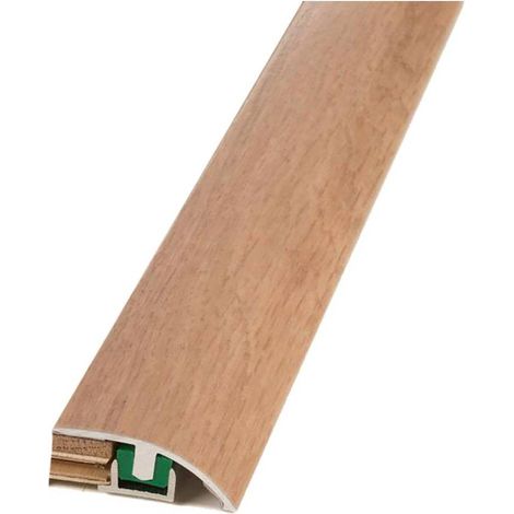 PROFILO CURVO CON BASE PER LAMINATO E PARQUET 'UNI rivestito rovere scuro
