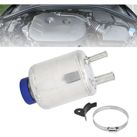 Universal aluminum sport power steering reservoir for automotive modification (1/5)
