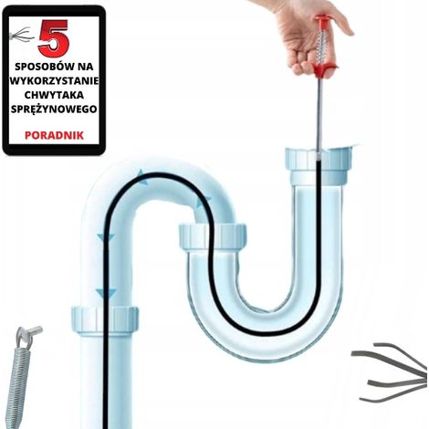 HERRAMIENTA DE PINZA PARA LIMPIEZA DE TUBERÍAS, FLEXIBLE, CON GARRA, LARGA