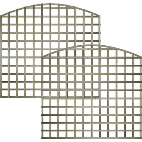 Premier 6ft x 5ft Arch Top Standard Square Garden Trellis Panel