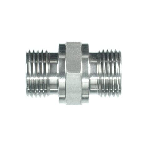 Adaptador recto macho 3/8" BSP acero inox. PH HYDRAULIK DNB06SS