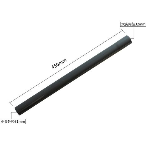 Staubsauger-Zubehör, gerader Verlängerungsrohrverbinder: kleiner Ende Außendurchmesser 31 mm, großer Ende Innendurchmesser 32 mm, dunkelgrau. (1/5)