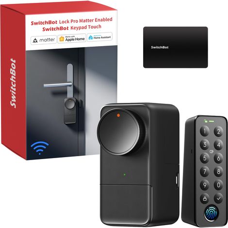 SwitchBot Serratura Intelligente WiFi Pro con Tastiera Touch, Matter Over WiFi, Serratura Elettronica con Batteria Ricaricabile, Sblocco via Impronta Digitale, Codice, Apple Home, Alexa, Google (1/5)