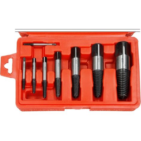 Juego de extractores de tornillos rotos y dañados de 3 a 50mm, 8 piezas (1/5)