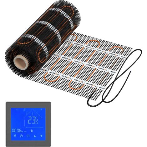 Natte chauffante WARMON CLASSIC LIGHT 100 W/m² avec Thermostat MCS 450 Tactile noir - 10 m²