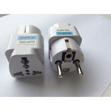 Adaptateur prise - Plug - UK/US/AU vers Europe - Voyage - Femelle - Rectangulaire