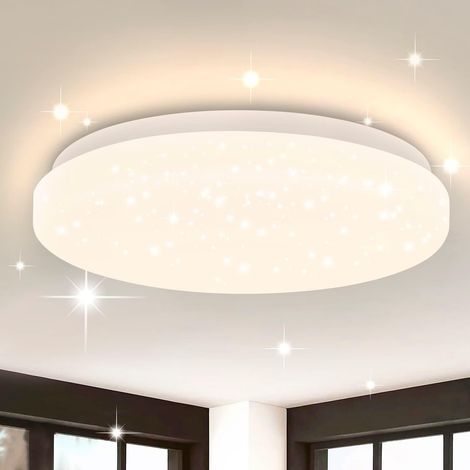 ZMH Plafonnier Led Plafonnier Lumière Starry Sky - Lampe de chambre moderne Petit couloir Glitter Hallway Lampe de couloir 15W 3000K Blanc chaud pour couloir Escalier Chambre Cuisine Plastique 21cm