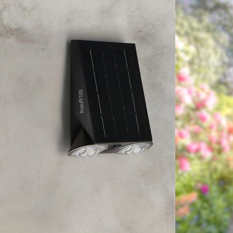 IluminaShop - Aplique LED  Solar Black Eyes IP44 Sensor Crepuscular / Sensor de movimiento  Blanco Neutro 4000K (1/4)