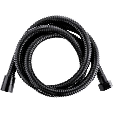 Duschschlauch, 200 cm Schlauch für Handbrause, Duschschlauch mit Knickschutz für Handbrause, Universeller Anti-Torsions-Duschschlauch, Schwarz (1/5)