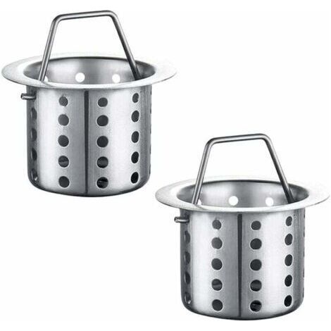 Filtres Évier Cuisine, 2 Pièces Crépines d'Évier de Cuisine, Crépine de Vidange de Cuisine, Filtre de Crépine D'évier, Crépine de Vidange, pour Évier de Bain Lavabo, Baignoires Bouchon, (1/4)