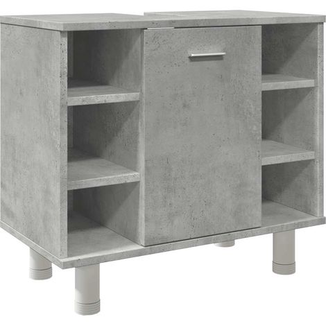Maison Exclusive - Mobile da Bagno Grigio Cemento 60x32x53,5 cm Legno Multistrato