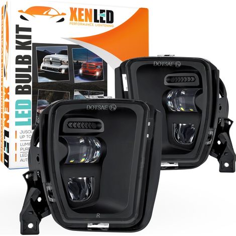 Dodge RAM antibrouillard LED - 2013 - 2018 - homologué - XenLed - 48W - fumé - la paire - 2000Lms (1/5)