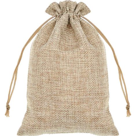 Lot de 10 mini sacs cadeaux en toile de jute, légers, avec poches à cordon respirant et sacs de rangement en jute pour mari (1/4)