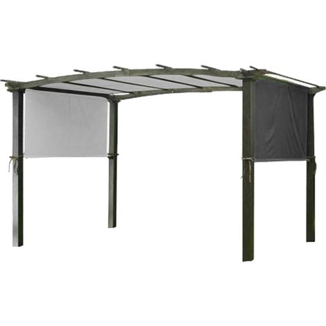 Toile d'ombrage Oxford imperméable pour mobilier d'extérieur, protection UV, idéale pour terrasse et jardin (noir) (1/5)