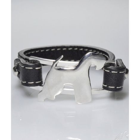 Kerry Blue Echtlederarmband in 925 Silber