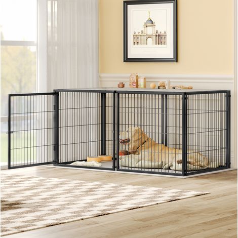 gabbia per cani modulare in metallo 160x80x80 cm OKMYHOME (1/5)