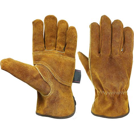 Gants de travail en cuir imperméables, 1 paires de gants de jardinage anti-épines M 1 paire (1/5)