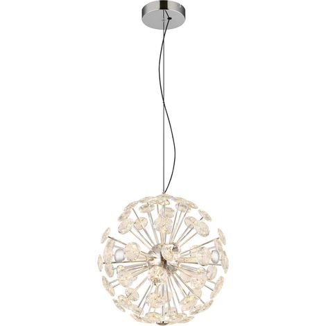 Globo - lampada a sospensione - VIRINA - cromo - vetro - Ø 45cm - (1/5)