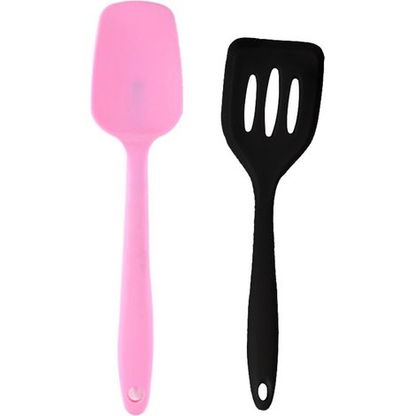 Ustensiles De Cuisine En Silicone - Spatules Résistantes À La Chaleur - Pour Casseroles Antiadhésives - Lot De 2 (1/5)