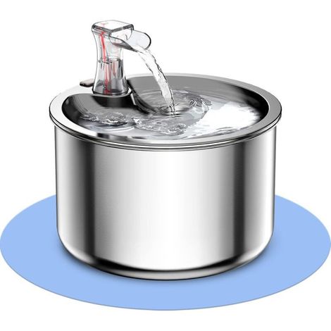 Cat and Dog Water Fountain, Ultra Quiet Cat Water Dispenser, Automatic Stainless Steel Pet Fountain (1/5)