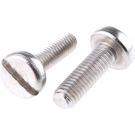 Vis à métaux RS PRO M5 à tête Cylindrique fendue en Acier Inoxydable, 16mm ( Prix pour Sachet de 100 )