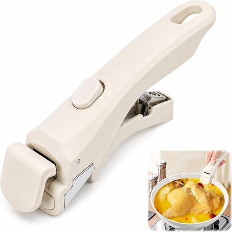 Mango desmontable para sartenes universales y extraíbles, resistente al calor hasta 250 °C, capacidad de carga de 10 kg, mango antideslizante (1/5)
