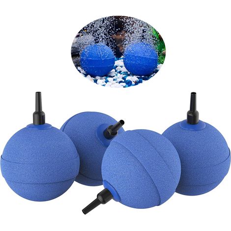 Pack Aquarium Air Stone Bubbler 5cm Ball-Shape Bubble Release Tool Oxygen Diffuser for Air Pumps Fish Tanks Buckets Ponds and DWC Tanks