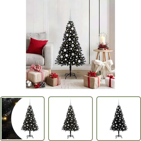 vidaXL Árbol de Navidad Negro 120 cm PVC (1/5)