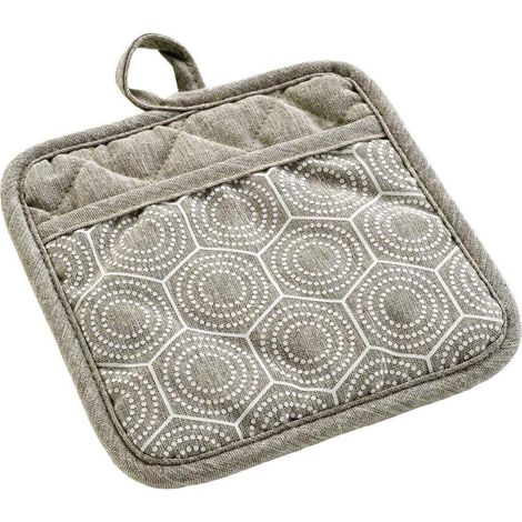 Manique de Cuisine Avec Poche "Alveis" 19cm Beige Lin (1/3)