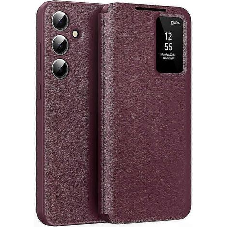 5G Leder-Handyhülle mit Kartenhalter, praktischem Sichtfenster, hochwertiger Verarbeitung, Rundumschutz, elegantem und praktischem Design, universell kompatibel, passgenau, robust und langlebig. (1/5)