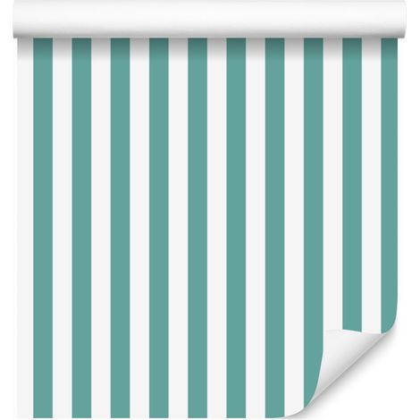 Papier peint à rayures bleu marine, blanc, menthe et gris clair 50x1000 cm (1/5)